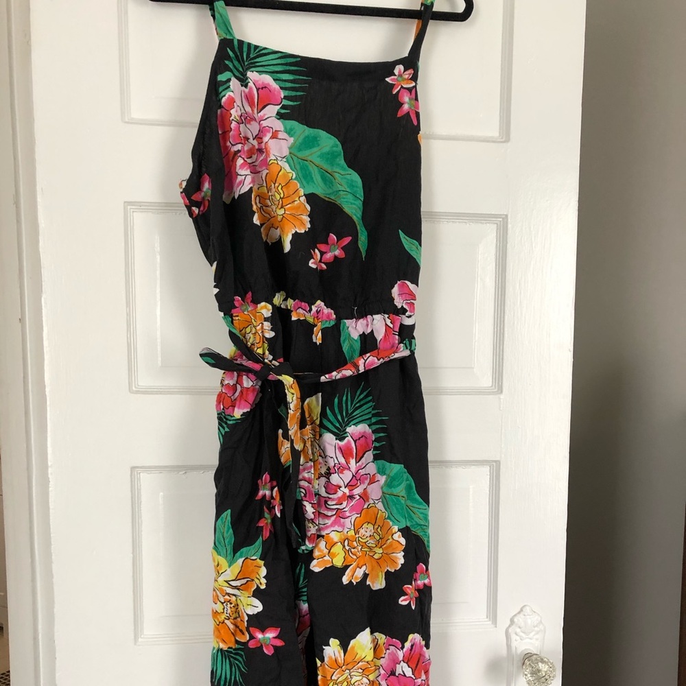 Tropical linen jumpsuit